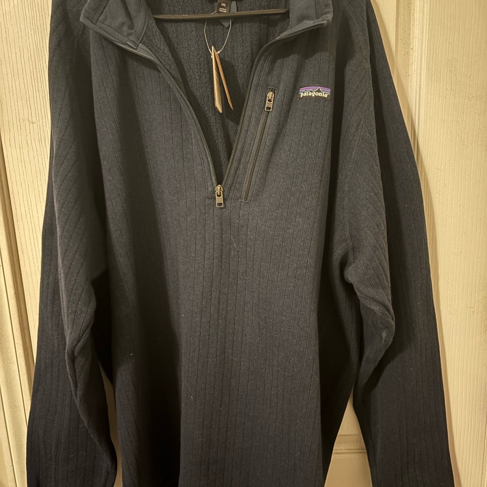Patagonia Men's Better Sweater Dark Blue 1/4 Zip-Up Sweater